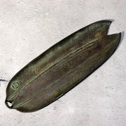 Japanese Bronze Tray Bamboo Leaf Masashi Natorigawa Takaoka Copper Box BOS9870