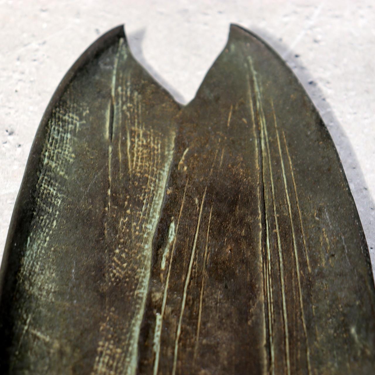 Japanese Bronze Tray Bamboo Leaf Masashi Natorigawa Takaoka Copper Box BOS9876