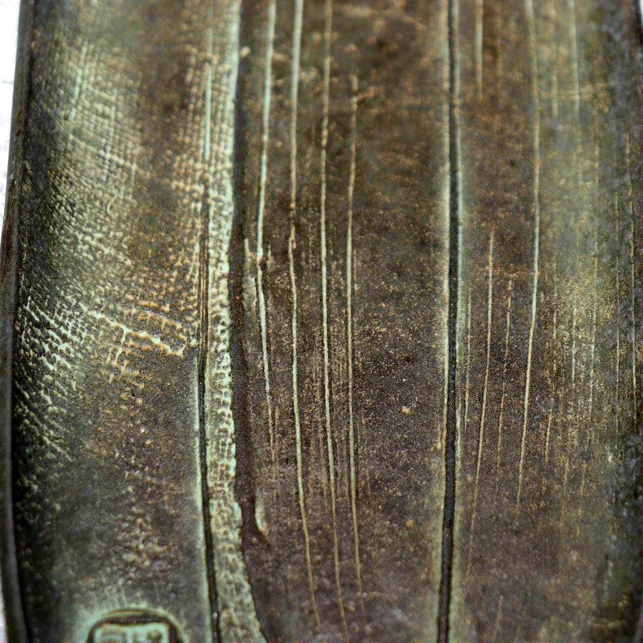 Japanese Bronze Tray Bamboo Leaf Masashi Natorigawa Takaoka Copper Box BOS98712