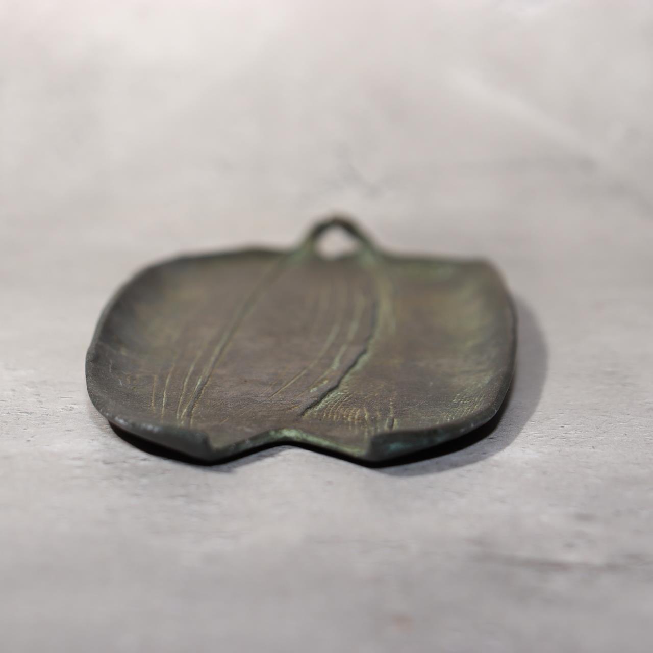 Japanese Bronze Tray Bamboo Leaf Masashi Natorigawa Takaoka Copper Box BOS98715