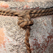 Japanese Antique Takotsubo Octopus Pot Barnacle Rope Kanji Wabi Sabi Vase PV29414