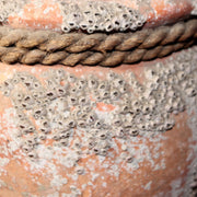 Japanese Antique Takotsubo Octopus Pot Barnacle Rope Kanji Wabi Sabi Vase PV29412