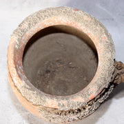 Japanese Antique Takotsubo Octopus Pot Barnacle Rope Kanji Wabi Sabi Vase PV2945