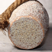 Japanese Antique Takotsubo Octopus Pot Barnacle Rope Kanji Wabi Sabi Vase PV2944