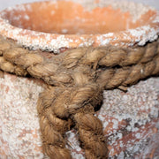 Japanese Antique Takotsubo Octopus Pot Barnacle Rope Wabi Sabi Fishing Jar PV2939