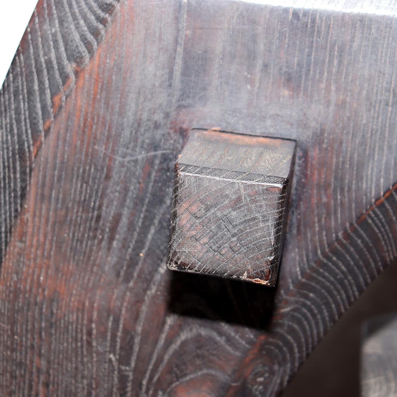 Japanese Antique Jizaikagi Pot Hook Solid Keyaki Wood Irori Hearth 6.3kg WO50211