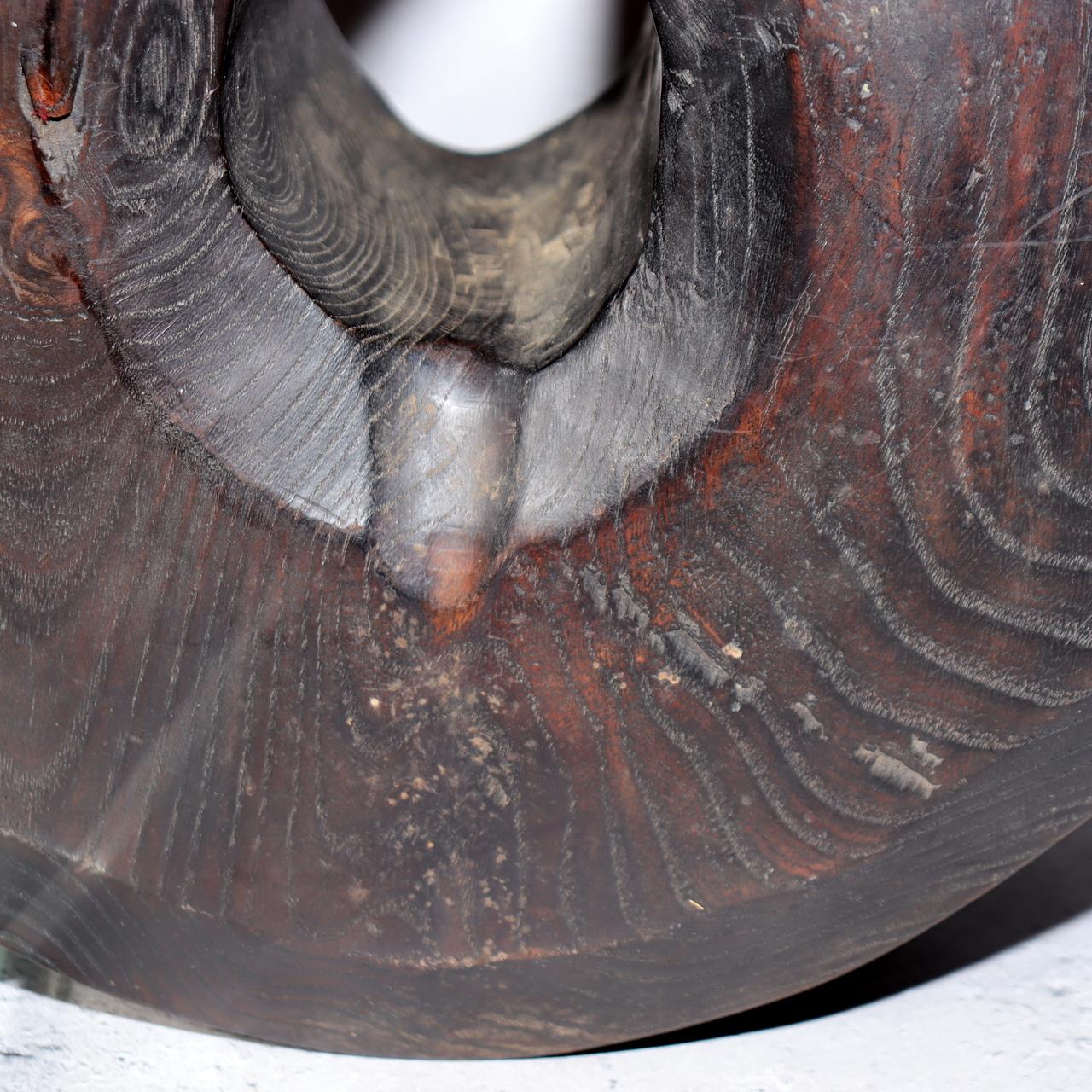 Japanese Antique Jizaikagi Pot Hook Solid Keyaki Wood Irori Hearth 6.3kg WO50218