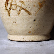 Antique Japanese Sake Bottle Binbo Tokkuri Kanji Seto Ware Crackle Glaze PV2956