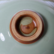 Japanese Celadon Tea Bowl Hira Chawan Fish Design Tezuka Gyokudo Kyoto Box14