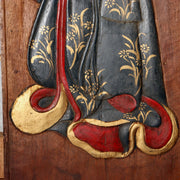 Antique Japanese Wood Sign Kanban Ryotei Restaurant Geisha Oiran Carved Art10