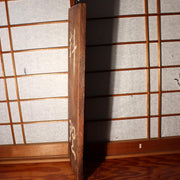 Antique Japanese Wood Sign Kanban Ryotei Restaurant Geisha Oiran Carved Art3