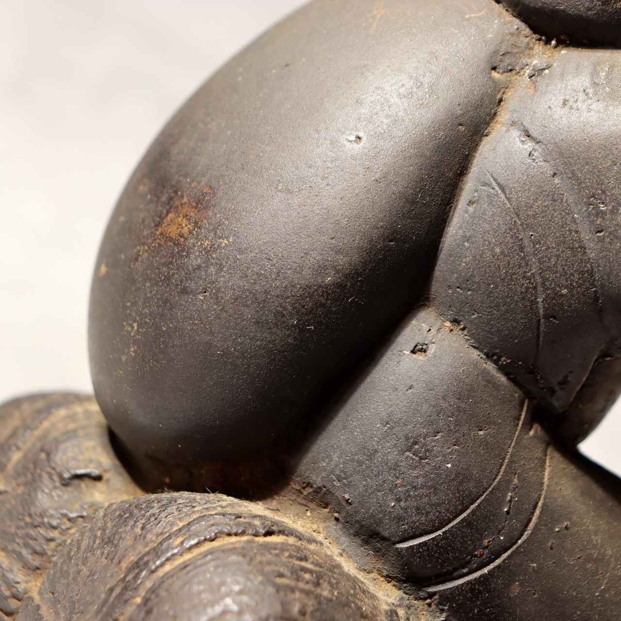 Japanese Bronze Statue Daikokuten God of Wealth Lucky Heavy 2.1kg Vintage BOS9897