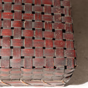Japanese Vintage Bamboo Woven Basket Storage Box Mingei Folk Art BVO7012