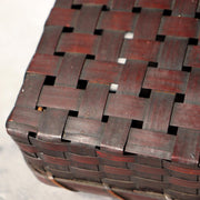 Japanese Vintage Bamboo Woven Basket Storage Box Mingei Folk Art BVO7013