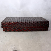 Japanese Vintage Bamboo Woven Basket Storage Box Mingei Folk Art BVO707