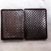 Japanese Vintage Bamboo Woven Basket Storage Box Mingei Folk Art BVO702