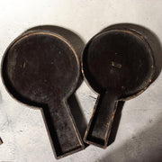 Japanese Antique Bronze Mirror Pine Hawk Bird Signed Fujiwara Mitsunaga Box4