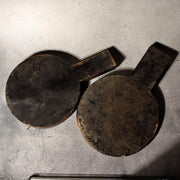 Japanese Antique Bronze Mirror Pine Hawk Bird Signed Fujiwara Mitsunaga Box16