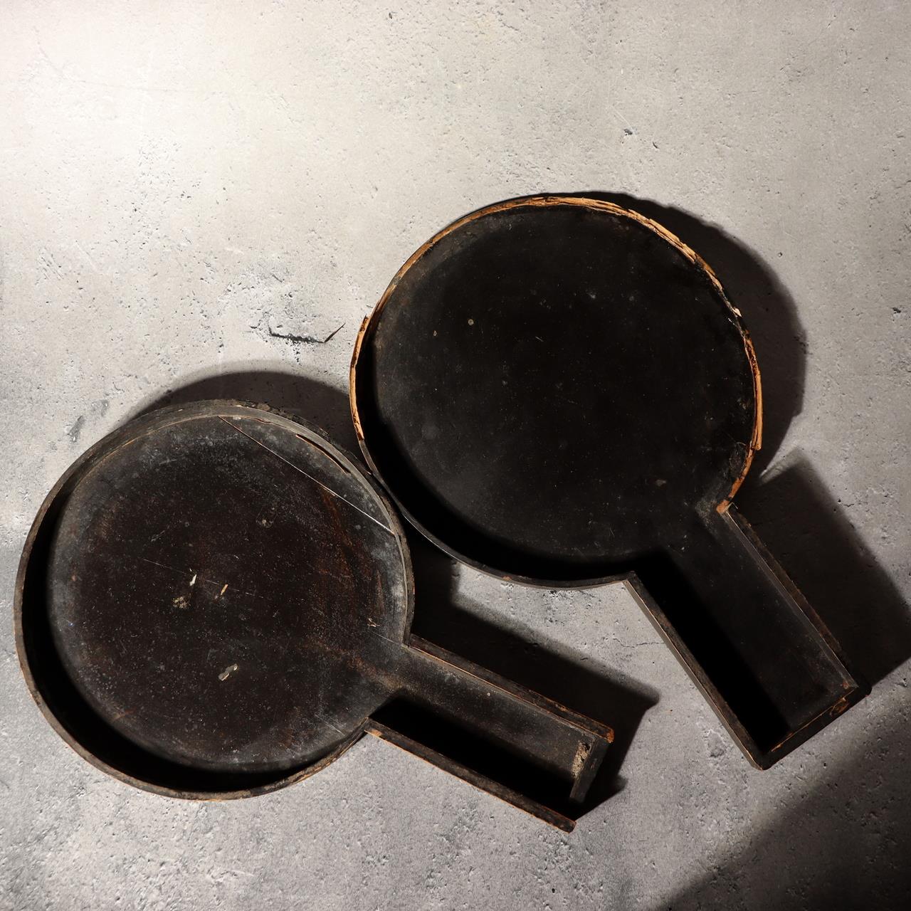 Japanese Antique Bronze Mirror Pine Hawk Bird Signed Fujiwara Mitsunaga Box18