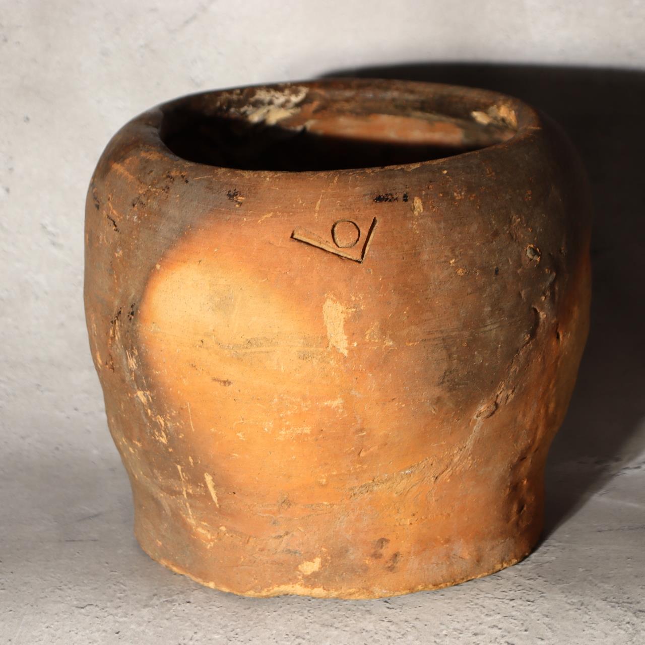 Antique Tokoname Tsubo Jar Muromachi Momoyama Ubakuchi Kiln Mark Wabi Sabi Japan0