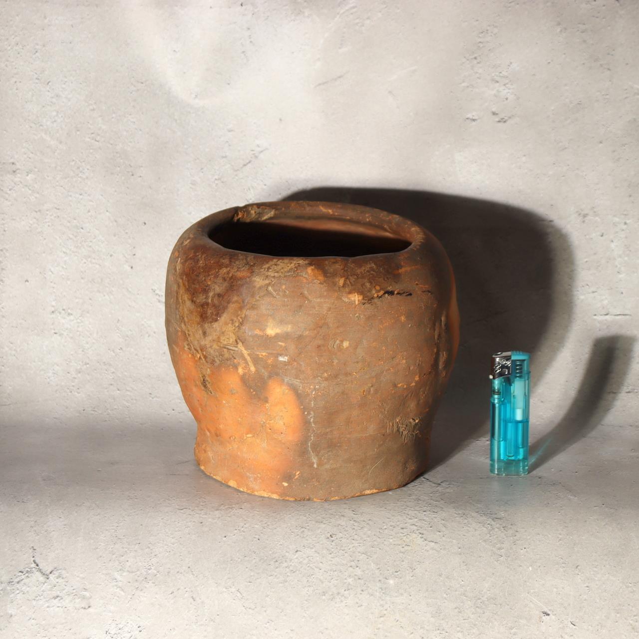 Antique Tokoname Tsubo Jar Muromachi Momoyama Ubakuchi Kiln Mark Wabi Sabi Japan1