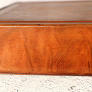 Japanese Wooden Box Burl Wood Tamamoku Intense Grain Document Stationery Box15