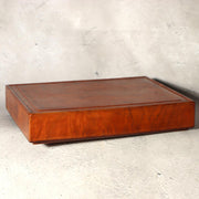 Japanese Wooden Box Burl Wood Tamamoku Intense Grain Document Stationery Box5