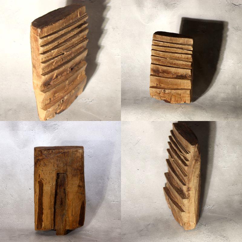 Antique Japanese Wood Tool Gangi Thatching Beater Primitive Folk Art Mingei Rare16