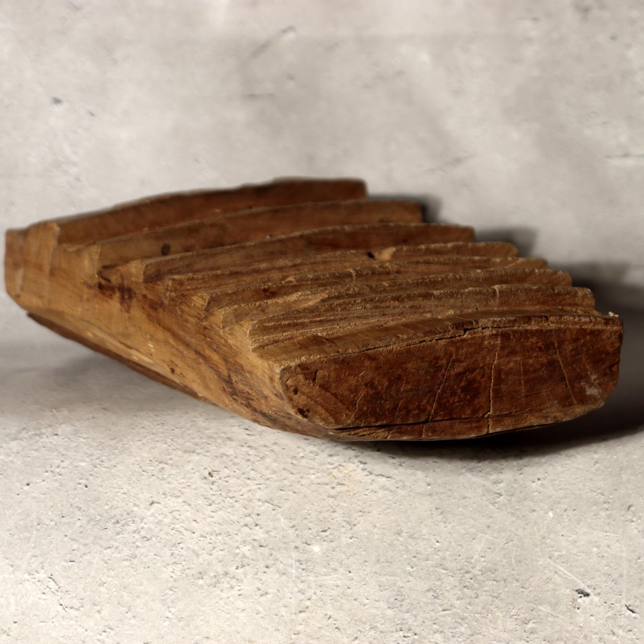 Antique Japanese Wood Tool Gangi Thatching Beater Primitive Folk Art Mingei Rare13