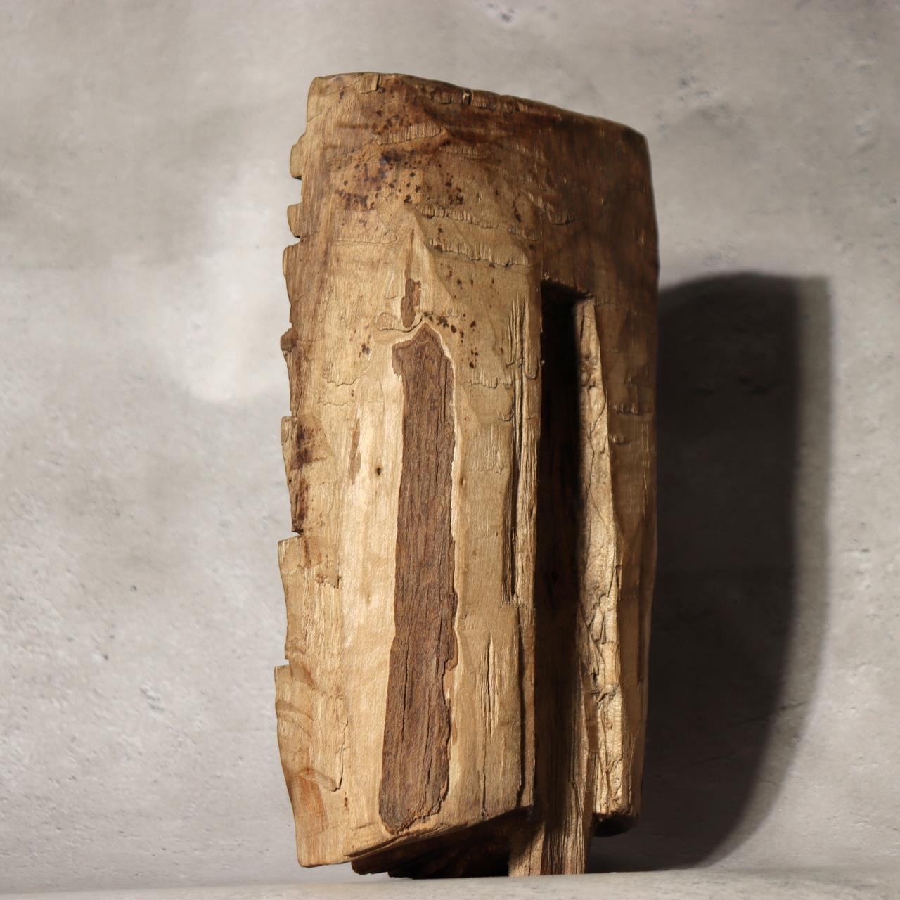 Antique Japanese Wood Tool Gangi Thatching Beater Primitive Folk Art Mingei Rare5