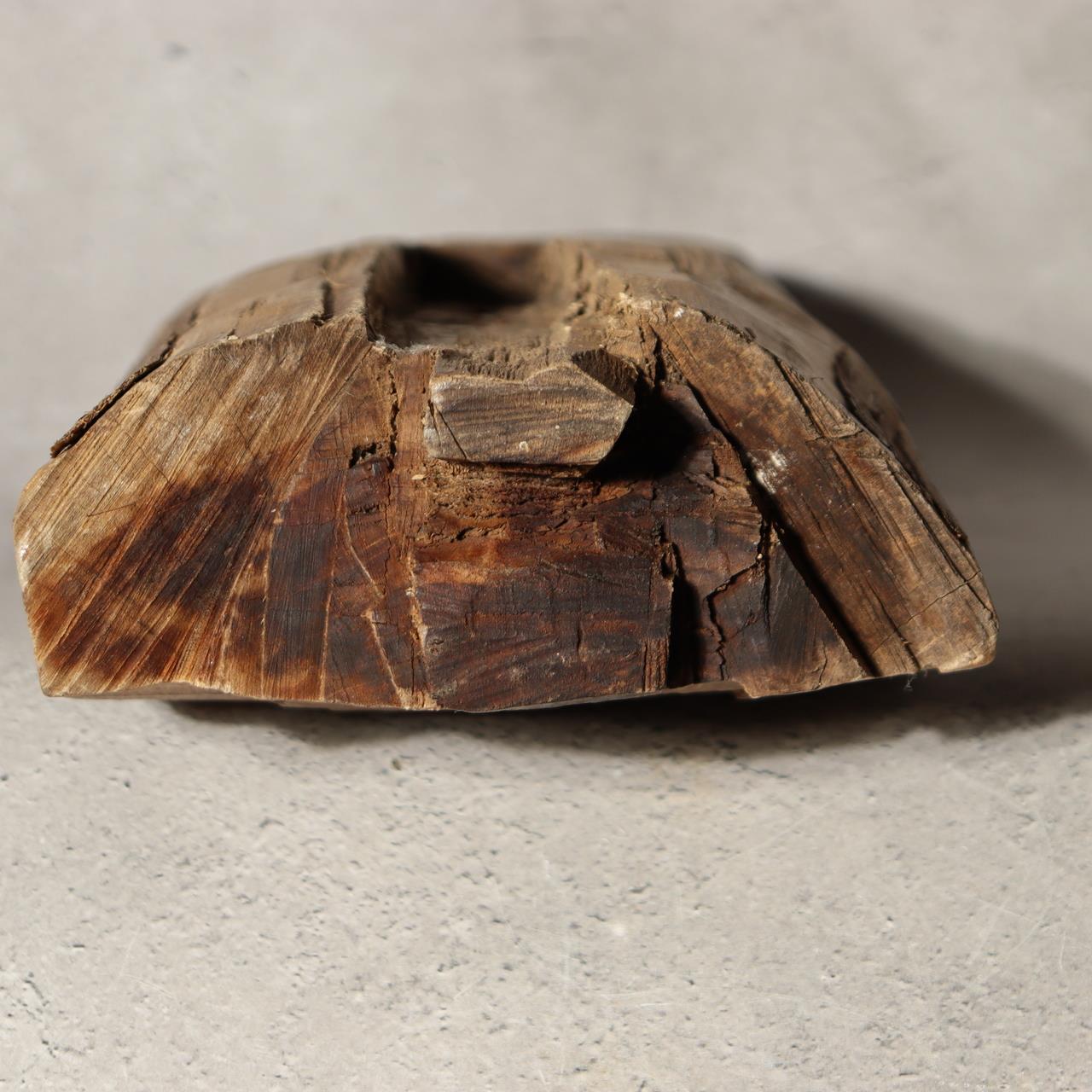 Antique Japanese Wood Tool Gangi Thatching Beater Primitive Folk Art Mingei Rare7