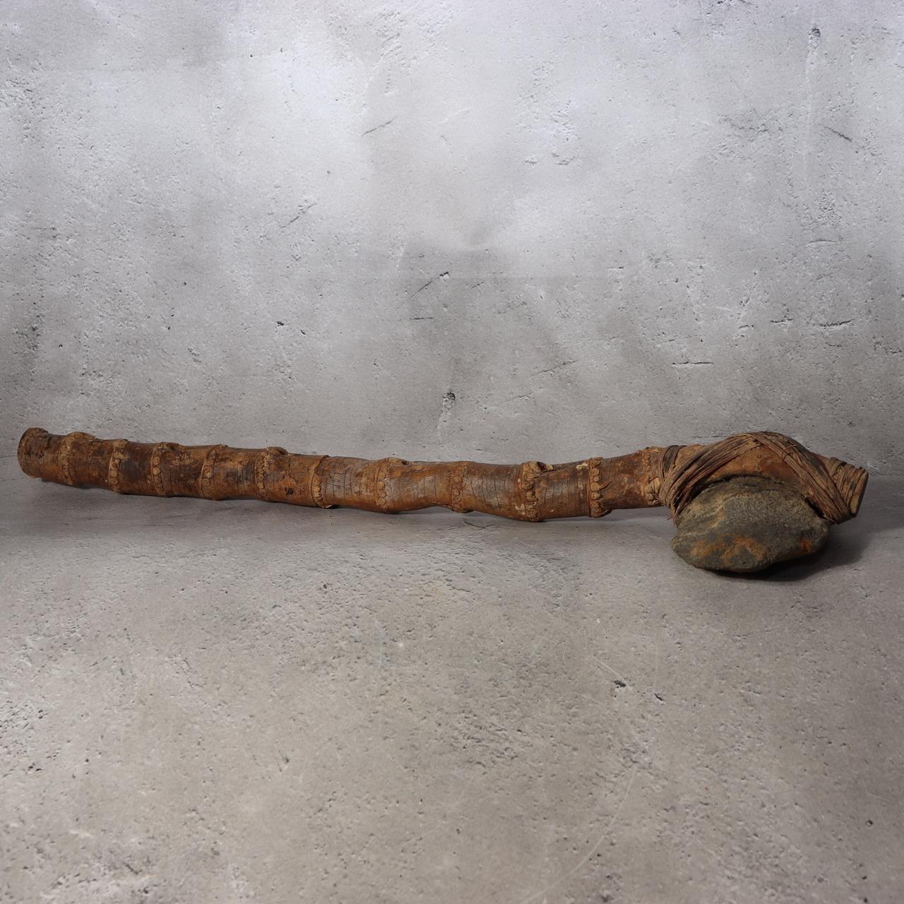 Japanese Jomon Period Stone Axe Head Real Excavated Artifact Modern Handle SS22110