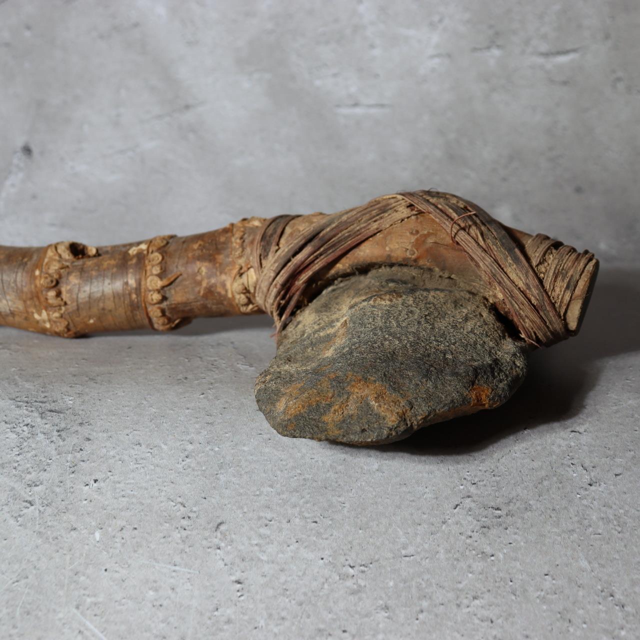 Japanese Jomon Period Stone Axe Head Real Excavated Artifact Modern Handle SS2219