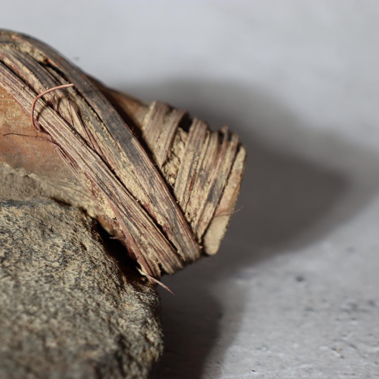 Japanese Jomon Period Stone Axe Head Real Excavated Artifact Modern Handle SS2214