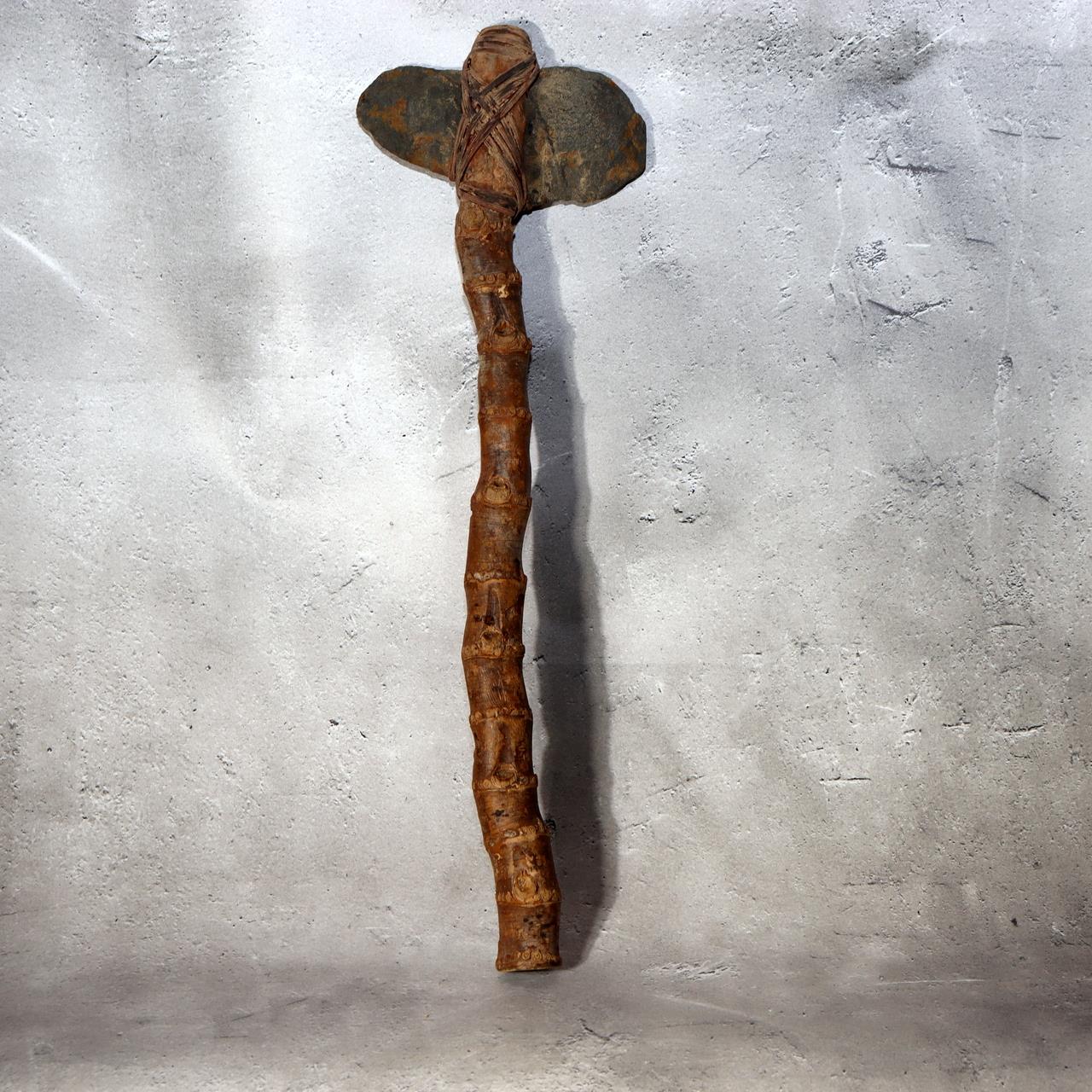 Japanese Jomon Period Stone Axe Head Real Excavated Artifact Modern Handle SS2211