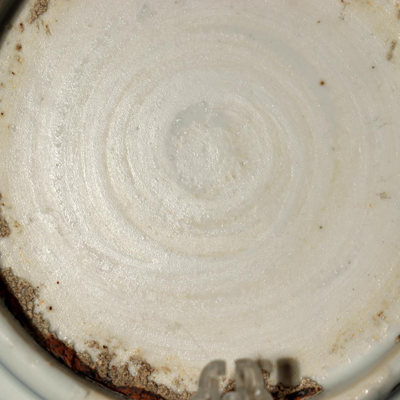 Antique Shida Imari Plate Blue White Kasedori Festival Rabbit Moon Folk Art Rare12