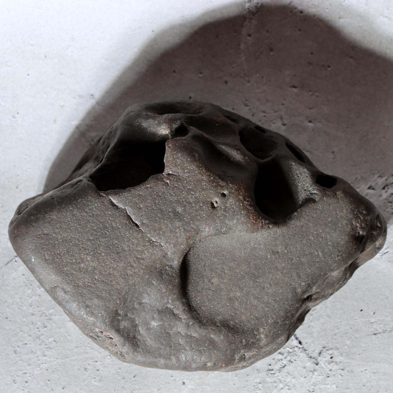 Iron Meteorite Natural Hole Sculptural Regmaglypts Space Rock Heavy 2.9kg SS2209