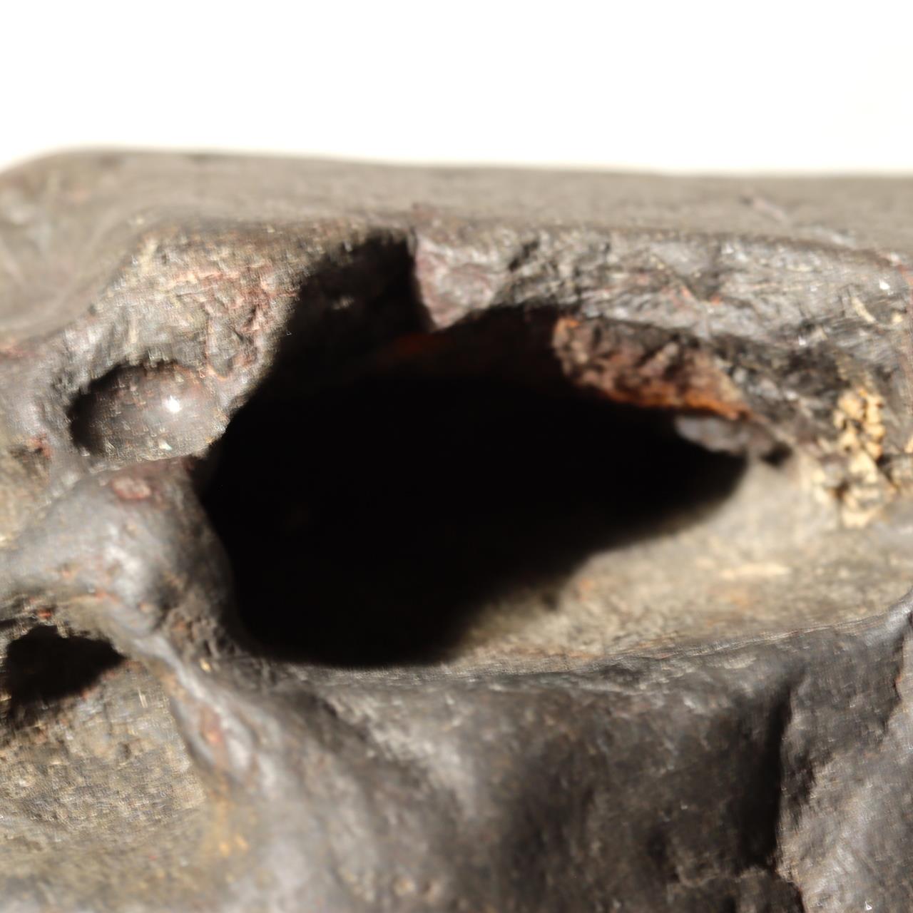 Iron Meteorite Natural Hole Sculptural Regmaglypts Space Rock Heavy 2.9kg SS22012