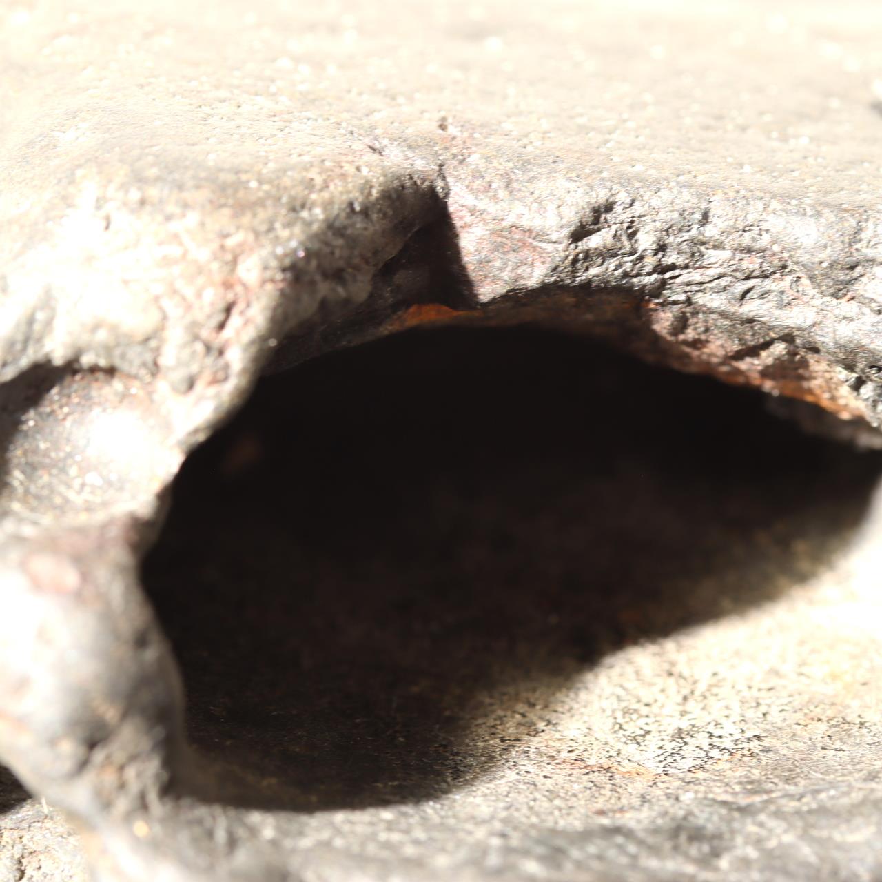 Iron Meteorite Natural Hole Sculptural Regmaglypts Space Rock Heavy 2.9kg SS22019