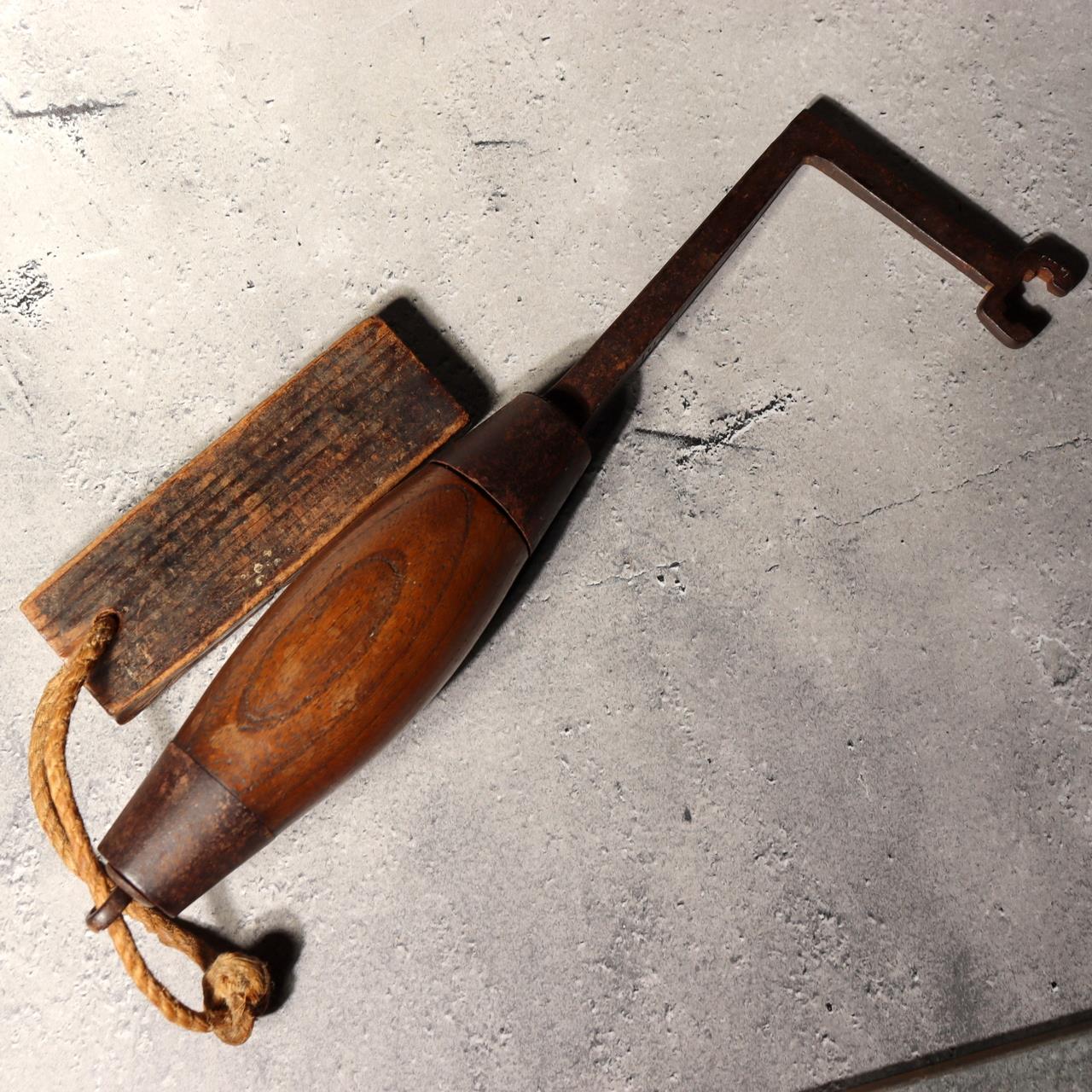 Japanese Antique Warehouse Key Kurakagi Rare Handle for Funa Tansu Chest Mingei0