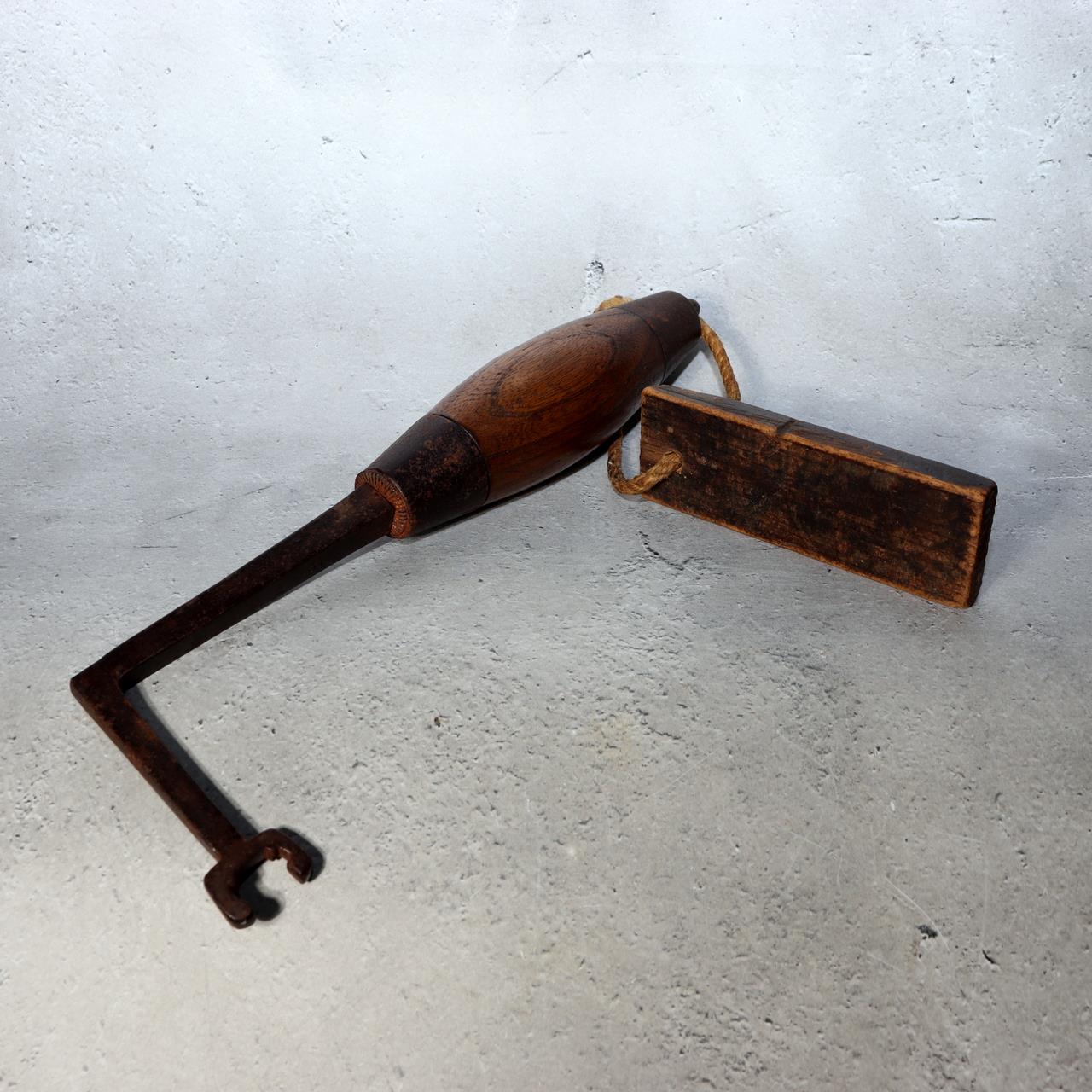 Japanese Antique Warehouse Key Kurakagi Rare Handle for Funa Tansu Chest Mingei17