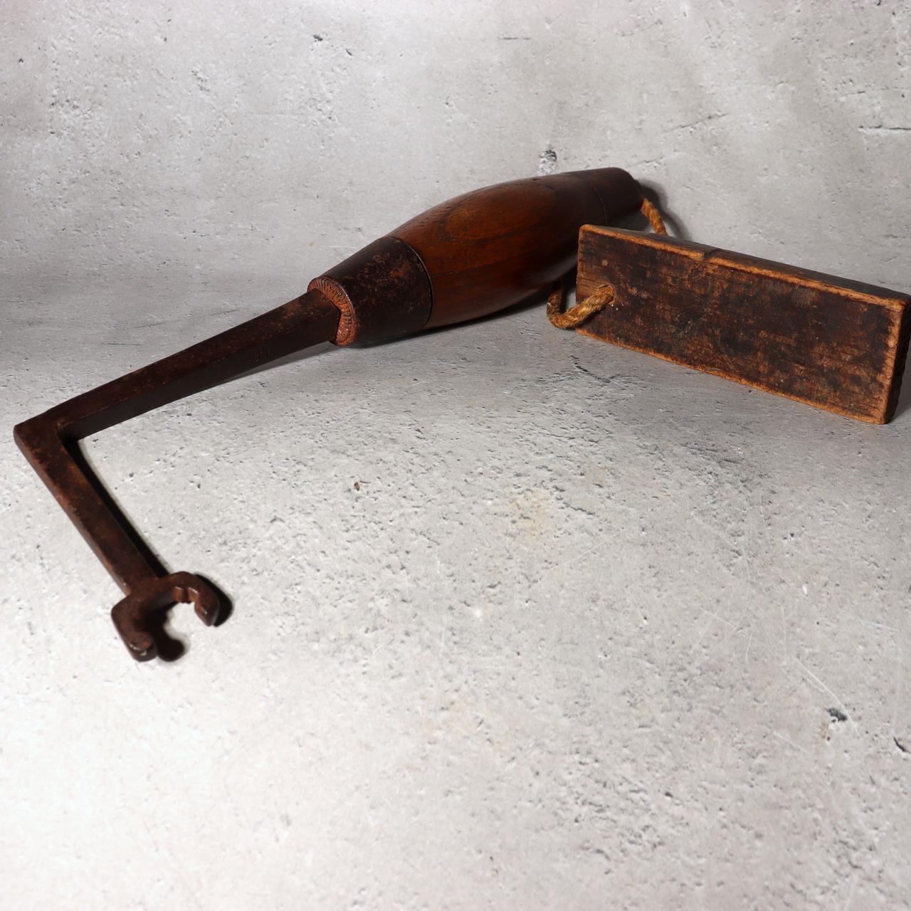 Japanese Antique Warehouse Key Kurakagi Rare Handle for Funa Tansu Chest Mingei4