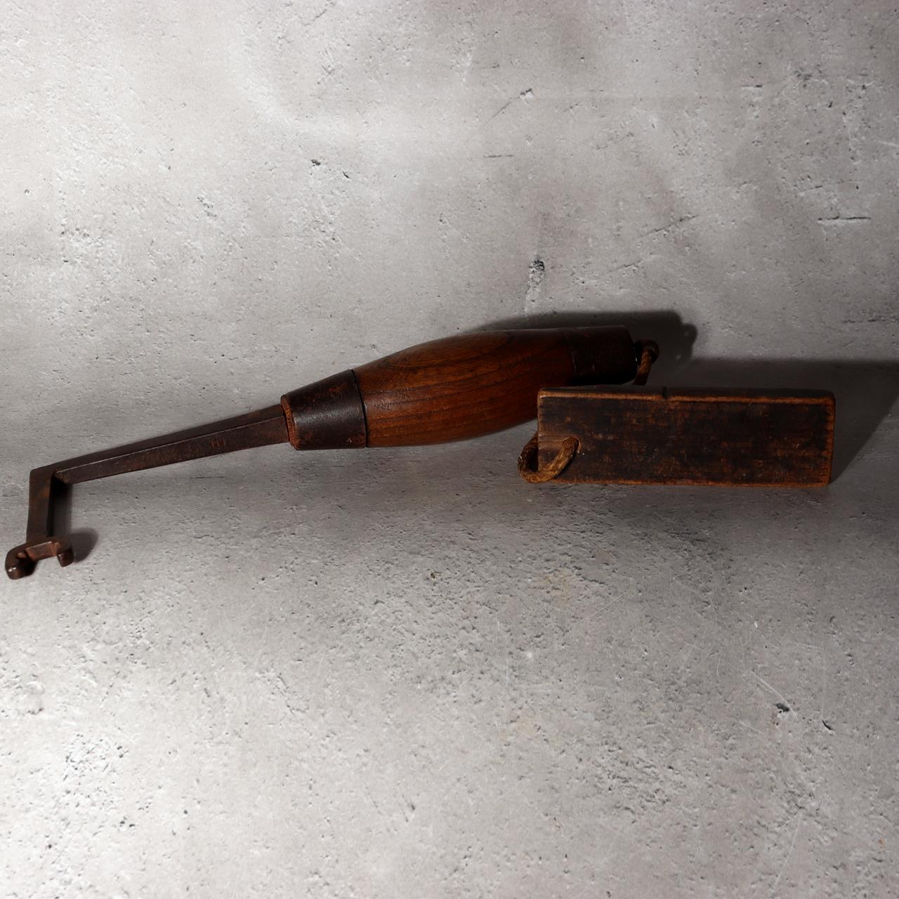 Japanese Antique Warehouse Key Kurakagi Rare Handle for Funa Tansu Chest Mingei9