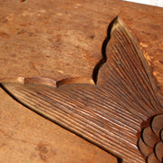 Japanese Antique Wood Carving Mold Kashigata Tai Fish Sea Bream Large Decor WO5120