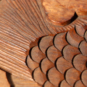 Japanese Antique Wood Carving Mold Kashigata Tai Fish Sea Bream Large Decor WO5119