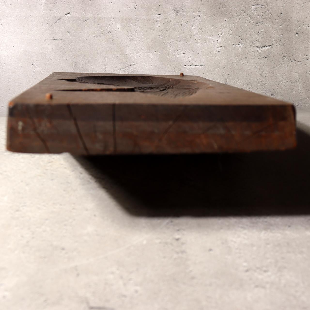 Japanese Antique Wood Carving Mold Kashigata Tai Fish Sea Bream Large Decor WO519