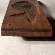 Japanese Antique Wood Carving Mold Kashigata Tai Fish Sea Bream Large Decor WO5110