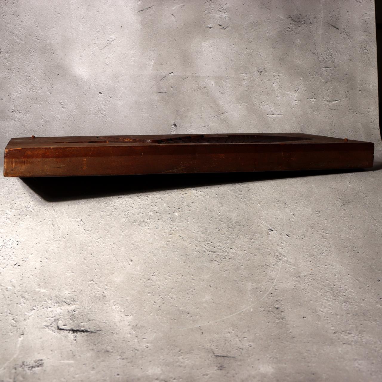 Japanese Antique Wood Carving Mold Kashigata Tai Fish Sea Bream Large Decor WO515