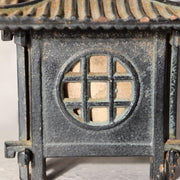 Japanese Vintage Cast Iron Wind Chime Furin Temple Lantern Bell Rustic BOS99514