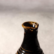 Japanese Antique Sake Bottle Tokkuri Iron Glaze Shinshu Mingei Edo Era Vase7